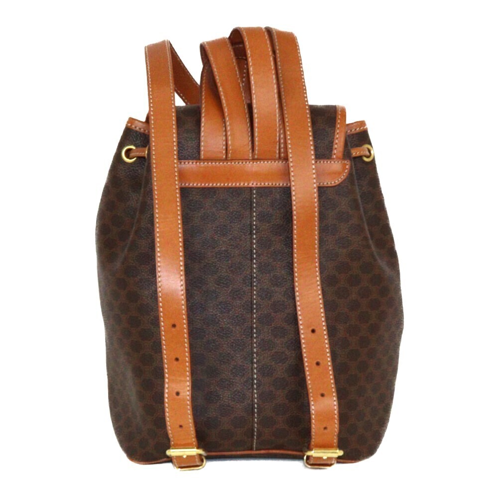 Celine Canvas Backpack Brown Retro Macadam